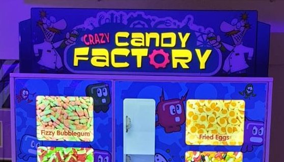 Crazy Candy Factory Vending Machine - Blue Monkey Vending